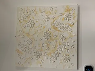 Sueños Florales en Azul y Dorado — original artwork by Adriana DeMoreno