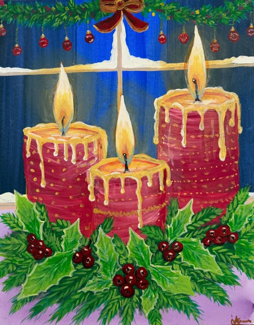 Merry and Bright — original artwork by Apurva Bonde