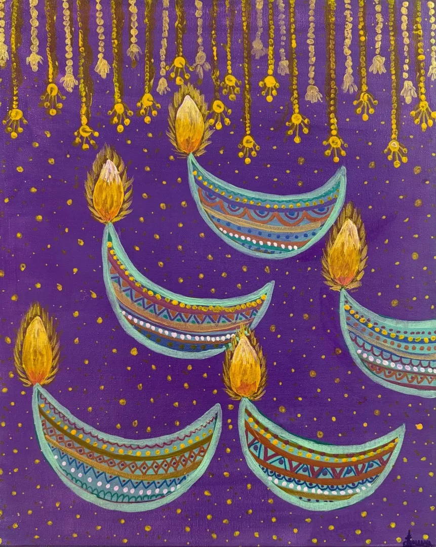 Celebrating the Triumph of Light over Darkness — original artwork by Apurva Bonde