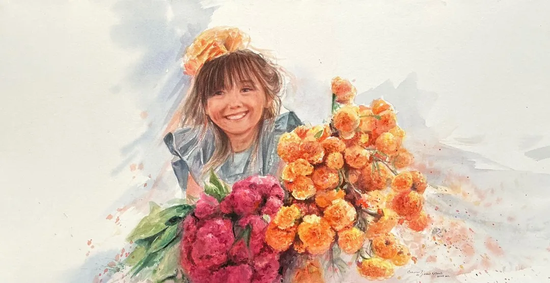 Una Flor Es Para Siempre. RIP — original artwork by Carmen Judith Montaño Valencia