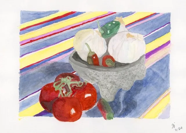 Mexican Table — original artwork by Gladys Jacobson