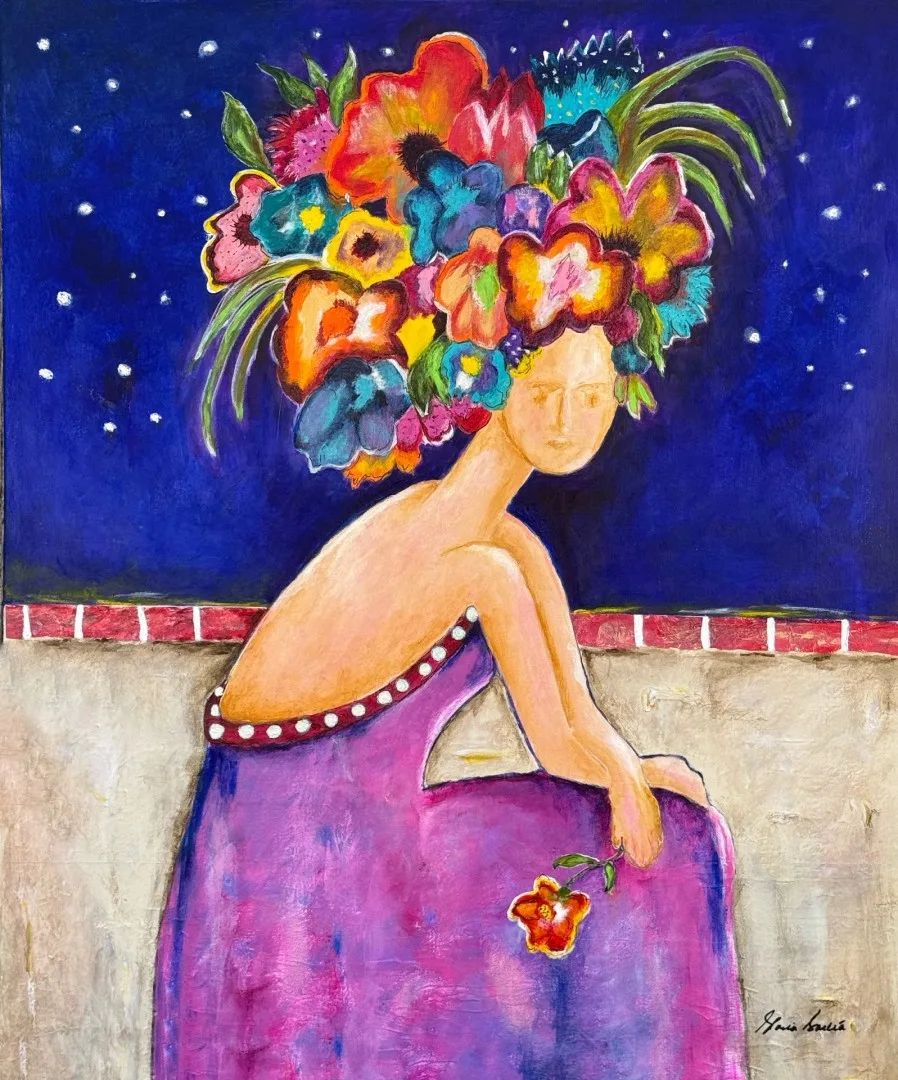 Fiesta Garden Party — original artwork by Gloria Garcia