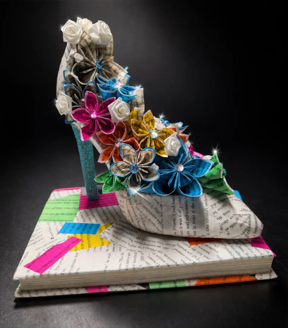 Floral Stiletto — original artwork by Janice Nelson