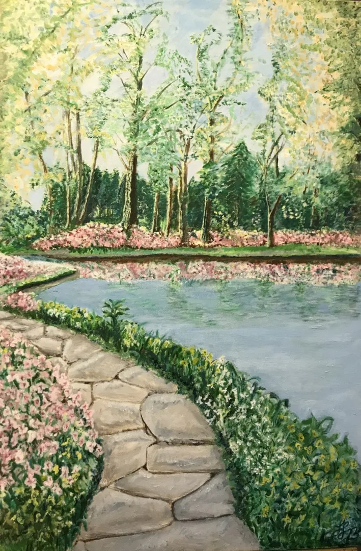 A Garden Path — original artwork by Lynn Lehenbaur
