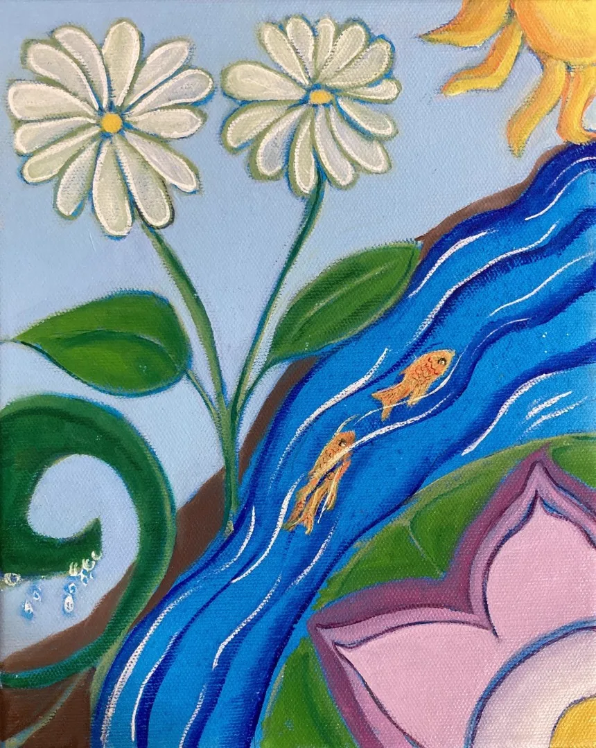 Keep Swimming! — original artwork by Lynn Lehenbaur