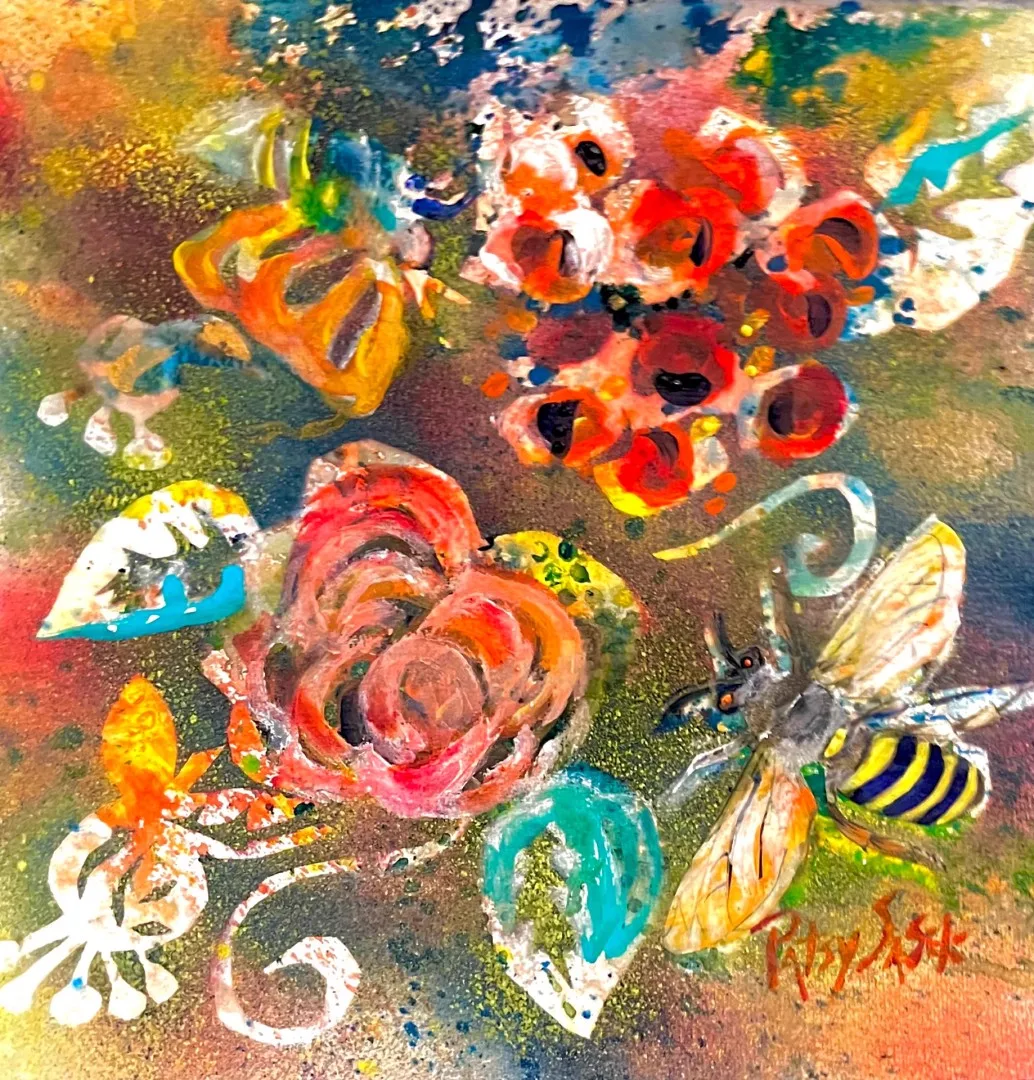 Celebration in the Garden — original artwork by Patsy Sasek