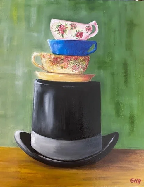 Mad Hatter Tea Party — original artwork by Sherry Riggs