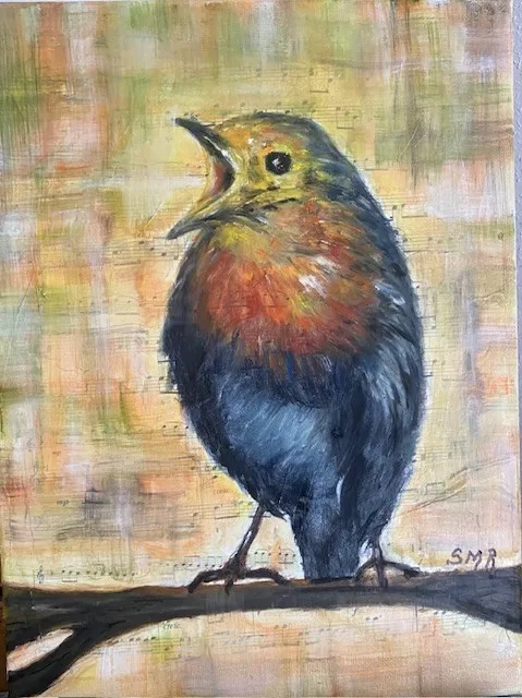 Song Bird Singing — original artwork by Sherry Riggs